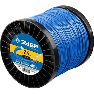 Изображение товара Леска для триммера КРУГ 2.4 мм 400 м Профессионал (шт)