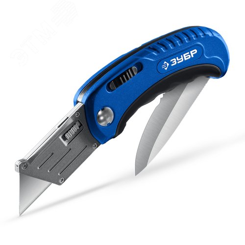 Нож складной, 2-в-1 с трапециевидным лезвием, универсальный, технический, Компакт-2-А24 - фото 1