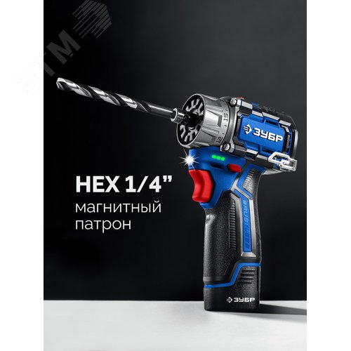 Дрель-шуруповерт модульная КОМБИ 1, 12 В, 45 Н·м, без АКБ тип Т7, BRUSHLESS, Профессионал - фото 3