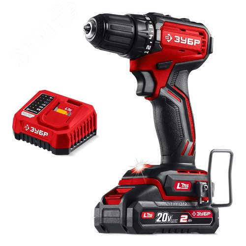Дрель-шуруповерт, бесщеточная 20 В, 45 Н·м, 1 АКБ LMS 2 А·ч - фото 1