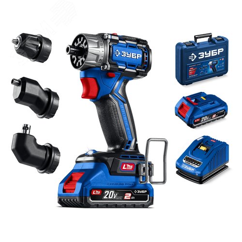 Дрель-шуруповерт, бесщеточная модульная КОМПАКТ Комби 2, 20 В, 50 Н·м, 2 АКБ LMS 2 А·ч, кейс, ПРОФЕССИОНАЛ - фото 1