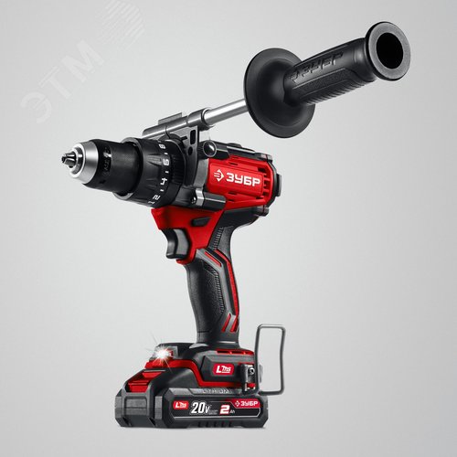 Дрель-шуруповерт бесщеточная, ударная 20 В, 165 Н·м, 2 АКБ LMS 2 А·ч, сумка - фото 2