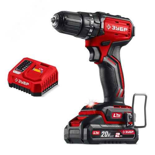 Дрель-шуруповерт бесщеточная, ударная 20 В, 45 Н·м, 1 АКБ LMS 2 А·ч - фото 1