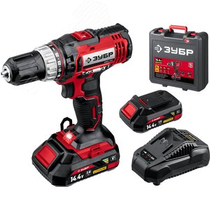 Изображение товара Дрель-шуруповерт 14.4В, 2 АКБ (2Ач), в кейсе, Мастер (шт)