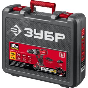 Дрель-шуруповерт ударная 18В, 2 АКБ (2Ач), в кейсе - фото 2