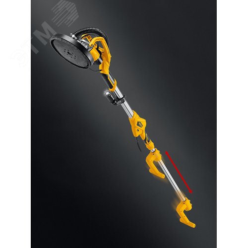 Машина шлифовальная для стен жираф d225 мм, 800 Вт, сменные основания, подсветка - фото 3