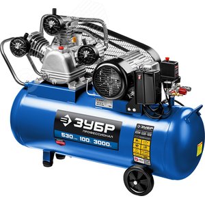 Изображение товара Компрессор ременной, 380 В, 530 л/мин, 100 л, 3000 Вт (шт)