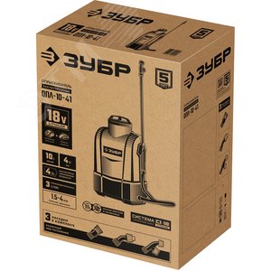 Опрыскиватель аккумуляторный, 10 л бак, 1 АКБ (4Ач), Li-Ion 18В - фото 2