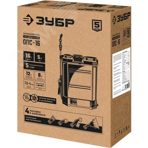 Опрыскиватель аккумуляторный, 16 л бак, 12В, 8Ач - фото 2