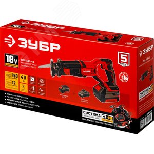 Пила сабельная 18В, 1 АКБ (4Ач), в коробке - фото 2