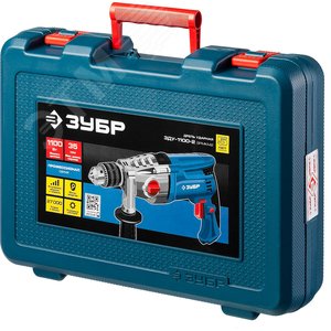 Дрель ударная 2-х скоростная 1100 Вт в кейсе, Профессионал - фото 2