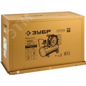 Компрессор воздушный ременной, 440 л/мин, 100 л, 2200 Вт - фото 2