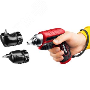 Отвертка аккумуляторная 3.6 В ViX, в коробке с 10 битами, угловой и эксцентриковой насадками - фото 3