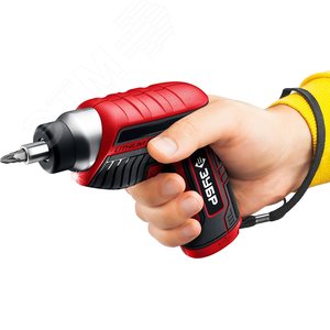 Отвертка аккумуляторная 3.6 В ViX, в коробке с 10 битами, угловой и эксцентриковой насадками - фото 4