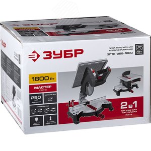 Пила торцовочная комбинированная, d 250x30 мм, 1800 Вт - фото 2