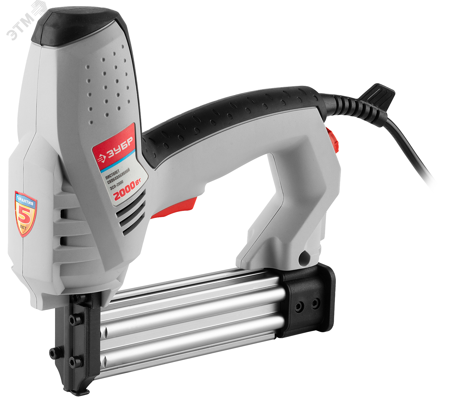 Изображение товара Пистолет скобозабивной ЗУБР мощностью 2000 Вт с регулировкой удара