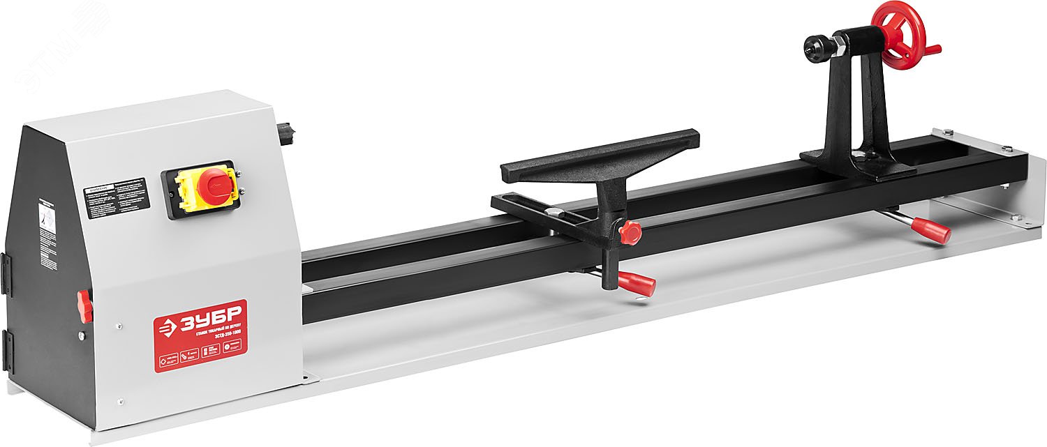 Изображение товара Станок токарный по дереву 4 скорости длина 1000 мм мощность 350 Вт