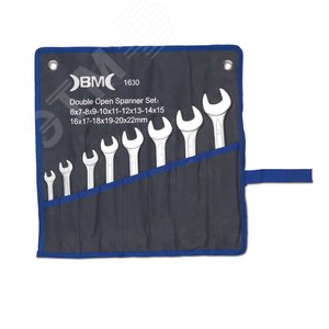 Изображение товара Набор двухсторонних рожковых ключей 8 шт (6-22мм) (шт)