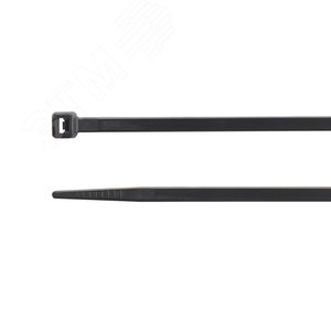 Стяжка кабельная, цвет черный, устойчивая к воздействию УФ-лучей 250x4,8 мм (упак.100шт)