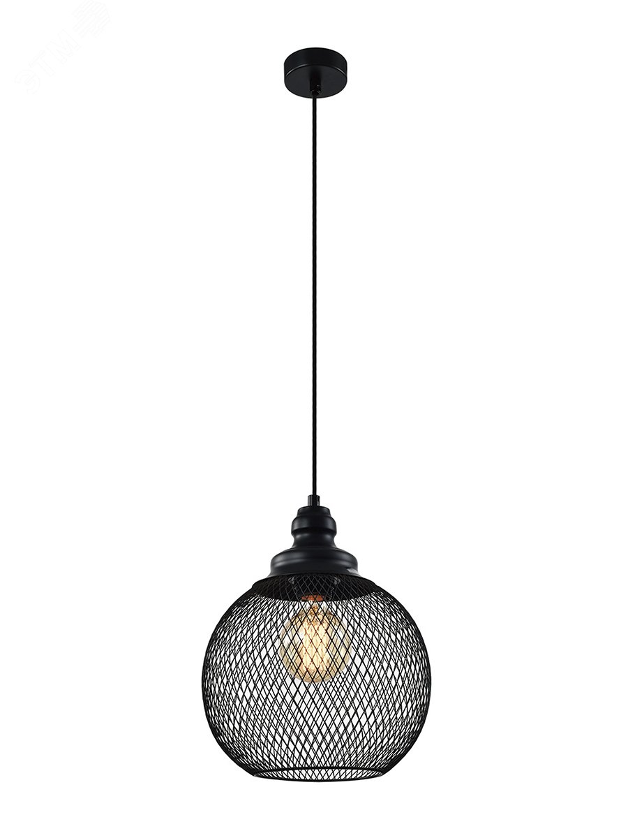 Изображение товара Подвесной светильник Rivoli Rebeca 5096-201 1 х Е27 40 Вт лофт кантри черный