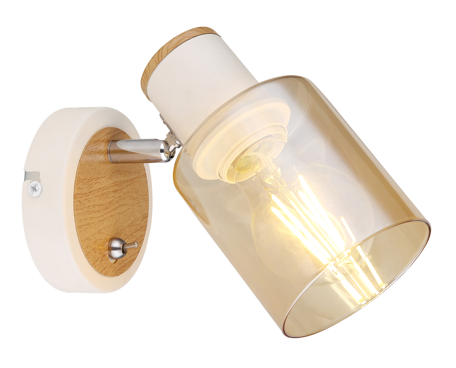 Светильник настенно-потолочный спот поворотный с выключателем 1хЕ27 40Вт 7057-701 Jamilly