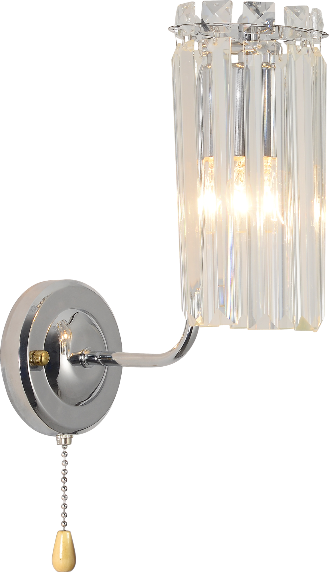 Светильник настенный (бра) с выключателем Ifa 1063-401 1хЕ14 40 Вт хрусталь