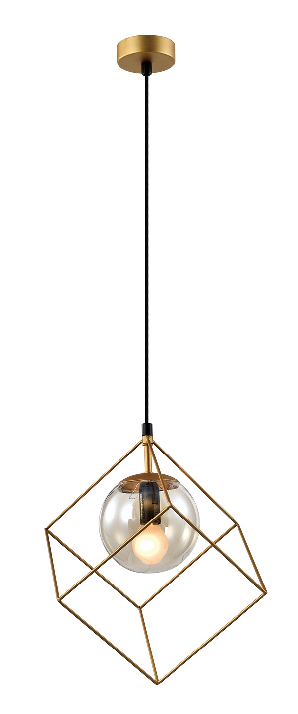 Светильник подвесной (подвес) Moon 5145-310 1 х Е14 40 Вт золото лофт - кантри потолочный