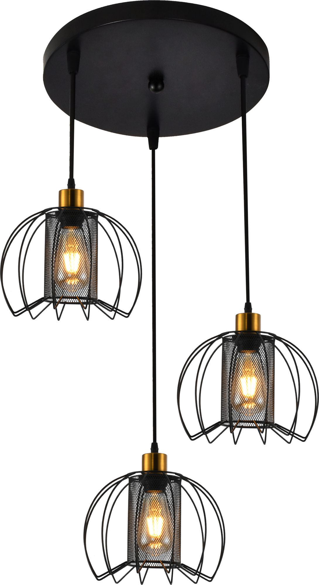 Светильник подвесной 3хЕ27 60 Вт лофт-кантри Rivoli Adelaida 5108-203