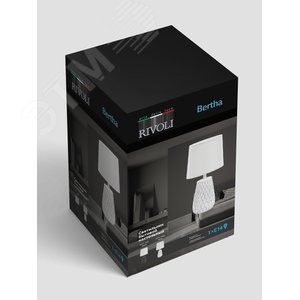 Лампа настольная Bertha 7071-502 1 х Е14 40 Вт керамика белая - фото 3