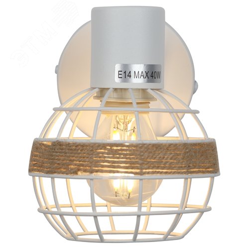 Светильник настенно-потолочный спот поворотный с выключателем 1xE14 40Вт 7034-701 Anselma - фото 3