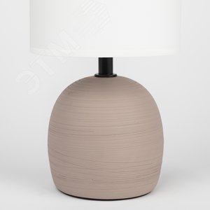 Лампа настольная Sheron 7044-503 1 х Е14 40 Вт керамика коричневая с абажуром - фото 3