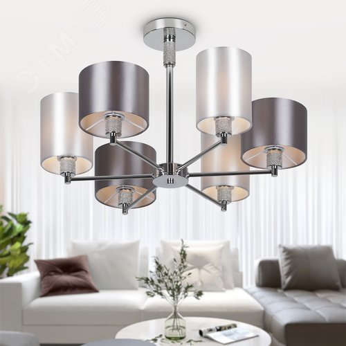 Люстра Ebony 2081-306 6 х Е14 40 Вт классика - фото 10