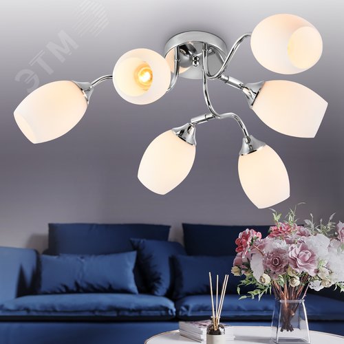 Люстра Hollie 3135-306 6 х Е27 60 Вт модерн - фото 7