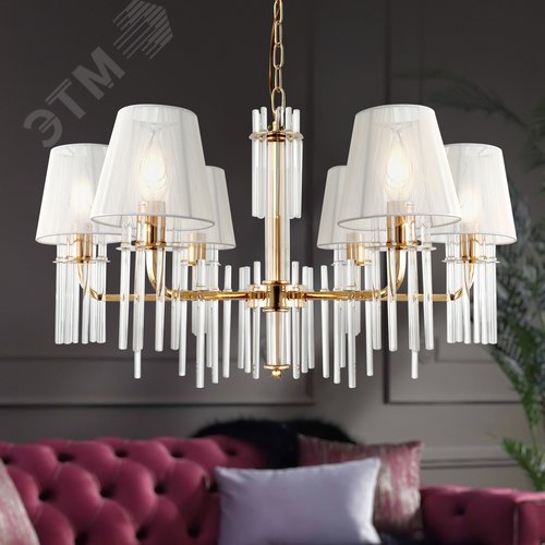 Люстра Lilith 1039-306 6 х Е14 40 Вт хрусталь - фото 9