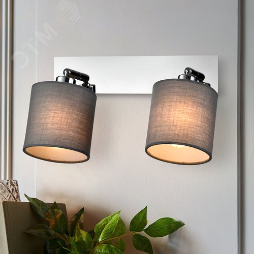 Светильник настенно-потолочный спот поворотный с выключателем 2 xE14 40Вт 7058-702 Perlita - фото 5