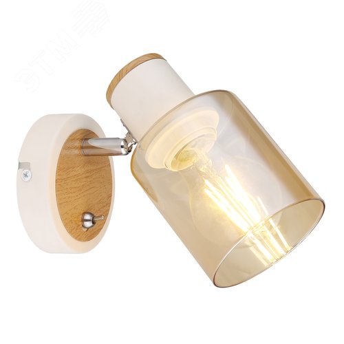 Светильник настенно-потолочный спот поворотный с выключателем 1хЕ27 40Вт 7057-701 Jamilly - фото 1