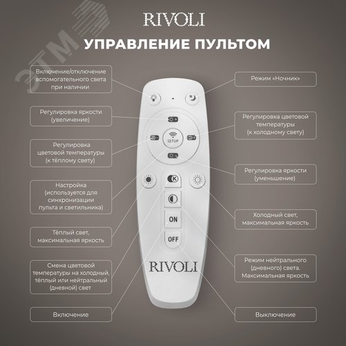 Светильник потолочный светодиодный с пультом LED 110Вт 3000К-6000К 6122-104 модерн Beryl - фото 2