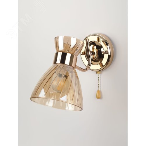 Светильник настенный (бра) с выключателем Victoria 9183-401 1 х Е27 60 Вт модерн - фото 3