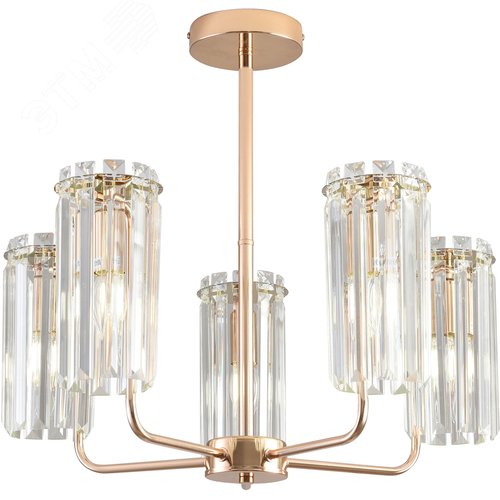 Люстра Zoe 1064-305 5хЕ14 40 Вт хрусталь - фото 1