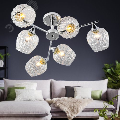 Люстра Arlene 3139-306 6 х Е27 60 Вт модерн - фото 7