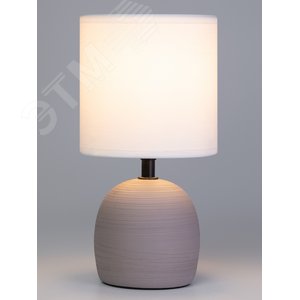 Лампа настольная Sheron 7044-503 1 х Е14 40 Вт керамика коричневая с абажуром - фото 6