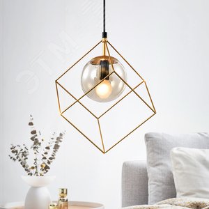 Светильник подвесной (подвес) Moon 5145-310 1 х Е14 40 Вт золото лофт - кантри потолочный - фото 2