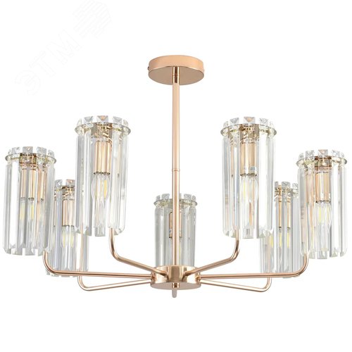 Люстра Zoe 1064-305 5хЕ14 40 Вт хрусталь - фото 4