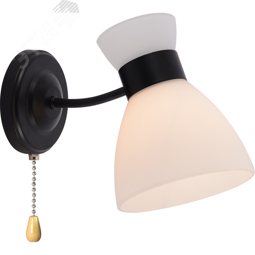 Бра светильник настенный 1хЕ27 60 Вт модерн с выключателем Rivoli Aemilia 9185-401 - фото 1