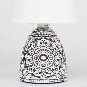 Настольная лампа Debora 7045-502 1 * Е14 40 Вт керамика черная с абажуром Б0053466 Rivoli - 5