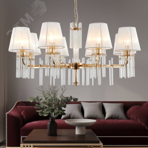 Люстра Lilith 1039-308 8 х Е14 40 Вт хрусталь - фото 5