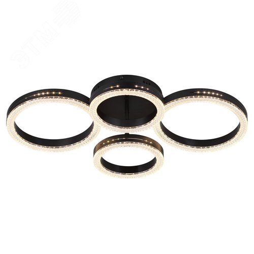 Светильник светодиодный потолочный ДПБ-75Вт 3000-6000К чёрный с пультом Rivoli Flora 6191-201 - фото 2