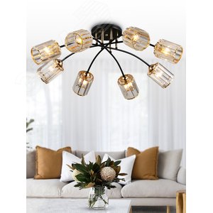 Люстра Emanuelle 9101-308 8 х Е27 60 Вт модерн - фото 3