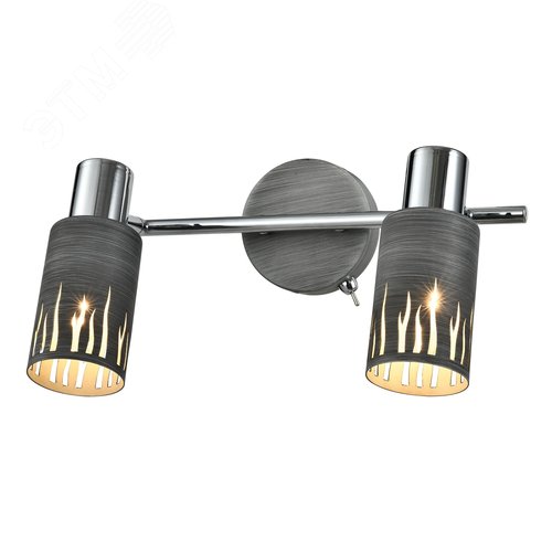 Светильник настенно-потолочный спот поворотный с выключателем модерн с 2хЕ14 40Вт 3123-312 Lethe - фото 1