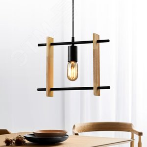 Светильник подвесной (подвес) Elizabeth 5107-201 1 х Е27 40 Вт лофт - кантри потолочный квадратный - фото 2